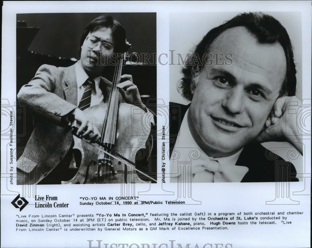 Press Photo  Yo-Yo Man in Concert and conductor David Zinman - Historic Images