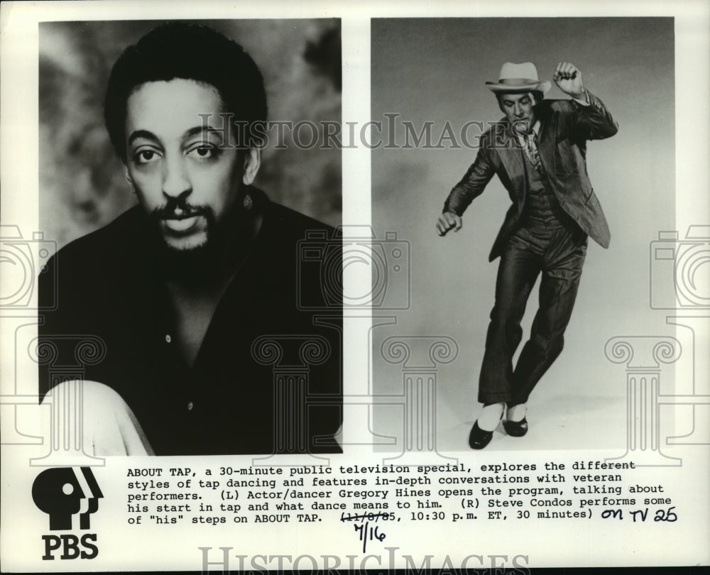 Press Photo Gregory Hines and Steve Condos-About Tap - Historic Images