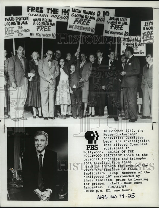 Press Photo Legacy of the Hollywood Blacklist-host Burt Lancaster - Historic Images