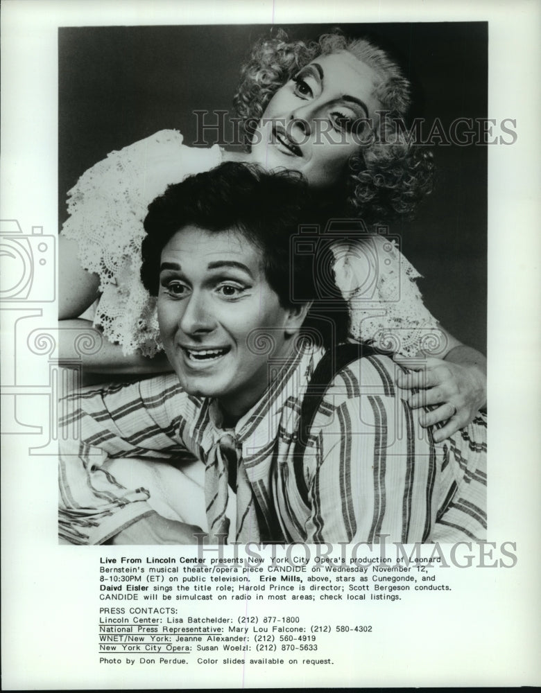 Press Photo Erie Mills, David Eisler-Live From Lincoln Center, Candide - Historic Images