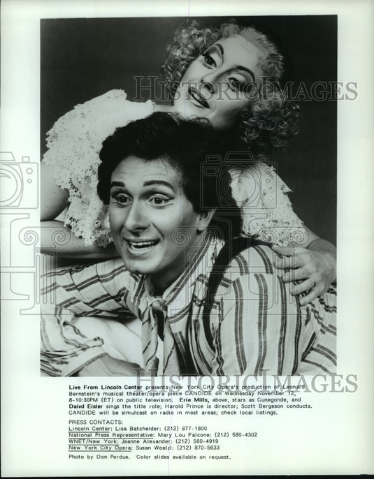 Press Photo Erie Mills, David Eisler-Live From Lincoln Center, Candide - Historic Images