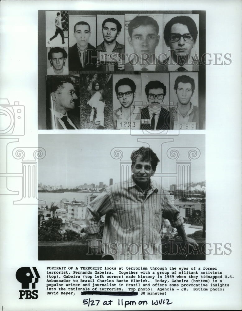 Press Photo Fernando Gabeira-former terrorist, Portrait of Terrorist - Historic Images