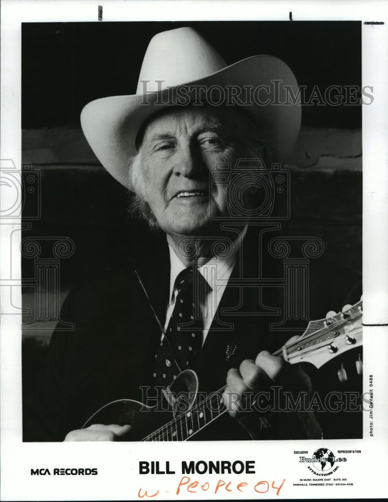 1989 Press Photo Bill Monroe - Historic Images