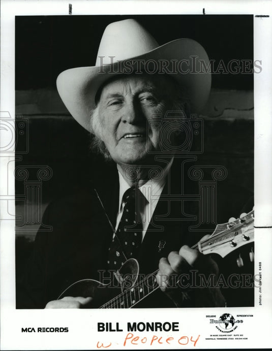 1989 Press Photo Bill Monroe - Historic Images