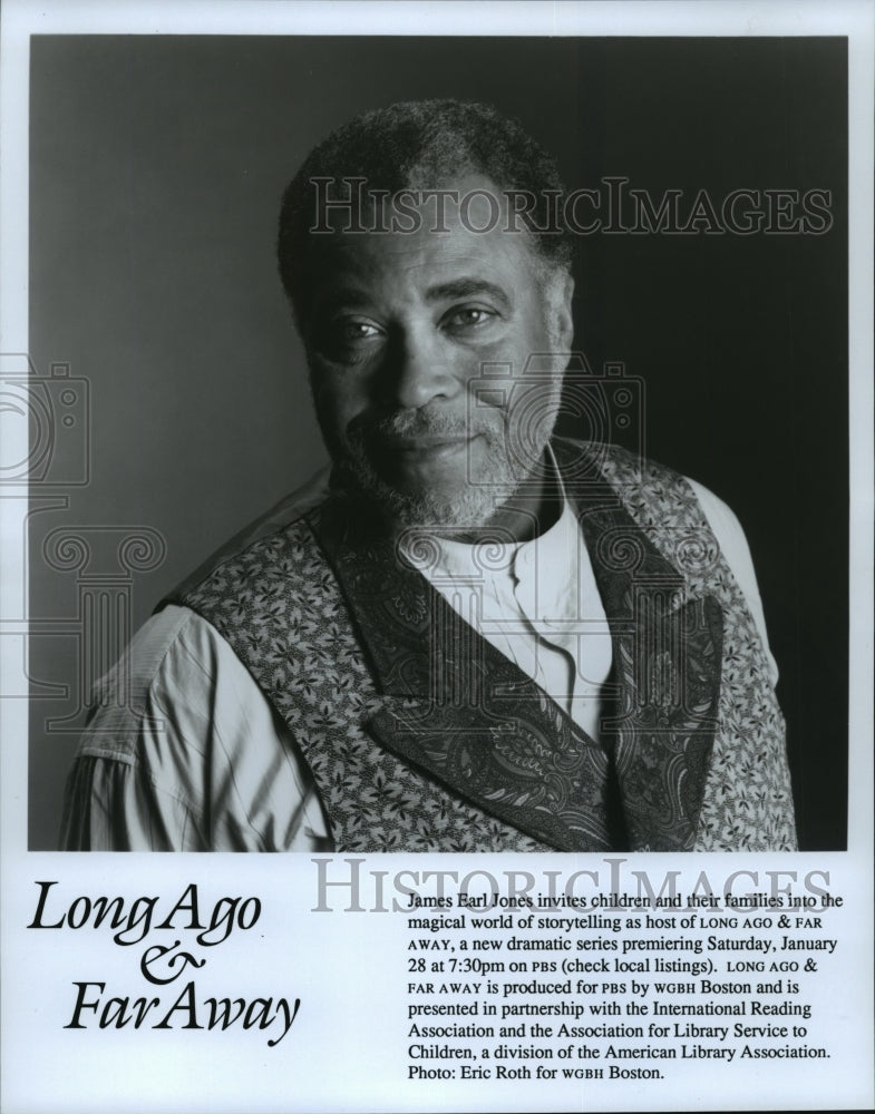 Press Photo James Earl Jones-Long Ago &amp; Far Away host - Historic Images