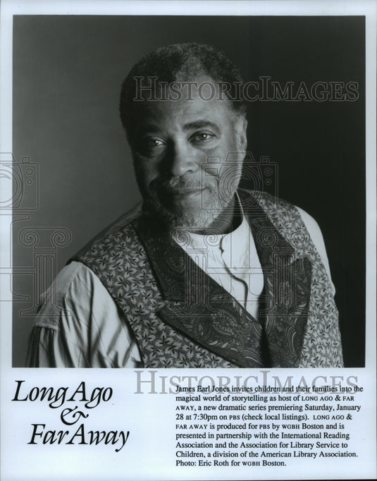 Press Photo James Earl Jones-Long Ago & Far Away host - Historic Images