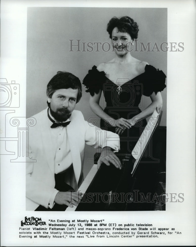 Press Photo Pianist Vladimir Feltsman and mezzo soprano Fredeica von Stade - Historic Images