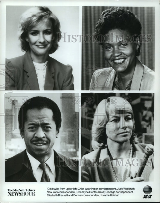 Press Photo The MacNeil/Lehrer Newshour-news correspondents - Historic Images
