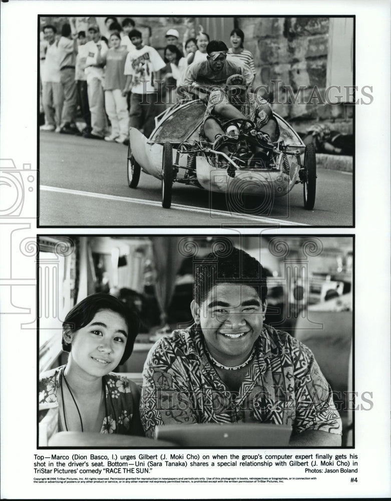 Press Photo Race The Sun-Dion Basco, Moki Cho, Sara Tanaka - Historic Images