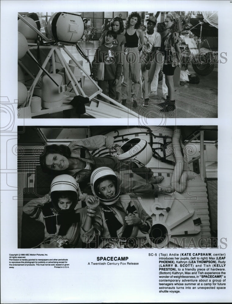 1986 Press Photo Spacecamp a contemporary adventure about a group of teenagers. - Historic Images