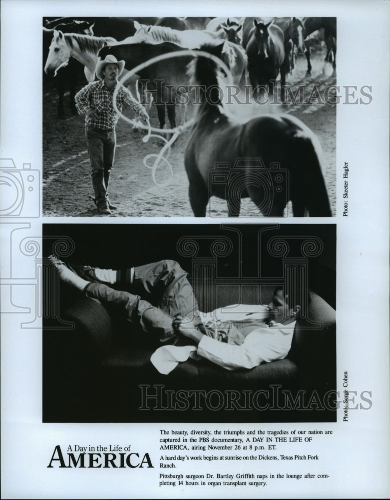 Press Photo "A Day In The Life Of America," is a PBS documentary. - cvb74460 - Historic Images
