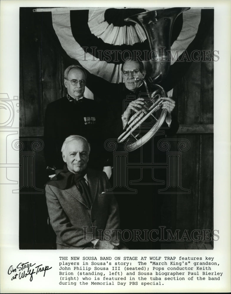 Press PhotoJohn Philip Sousa III, Pops conductor Keith Brion and Paul Bierley - Historic Images