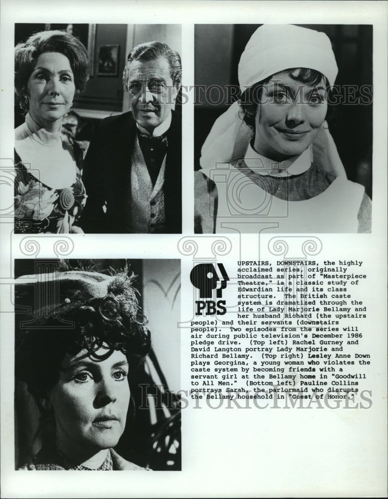 Press Photo Upstairs, Downstairs, highly acclaimed series - Historic Images