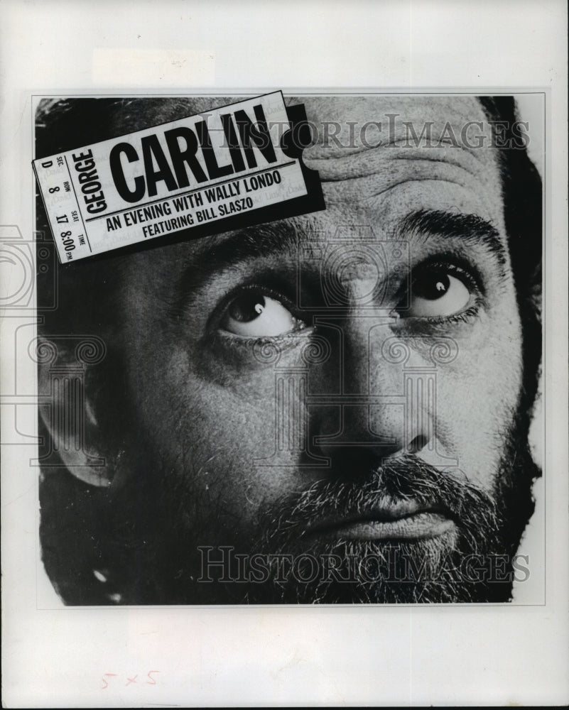 1976 Press Photo George Carlin - Historic Images