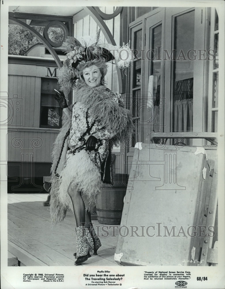 1968 Press Photo Phyllis Diller-Did You Hear the one about the Saleslady? - Historic Images