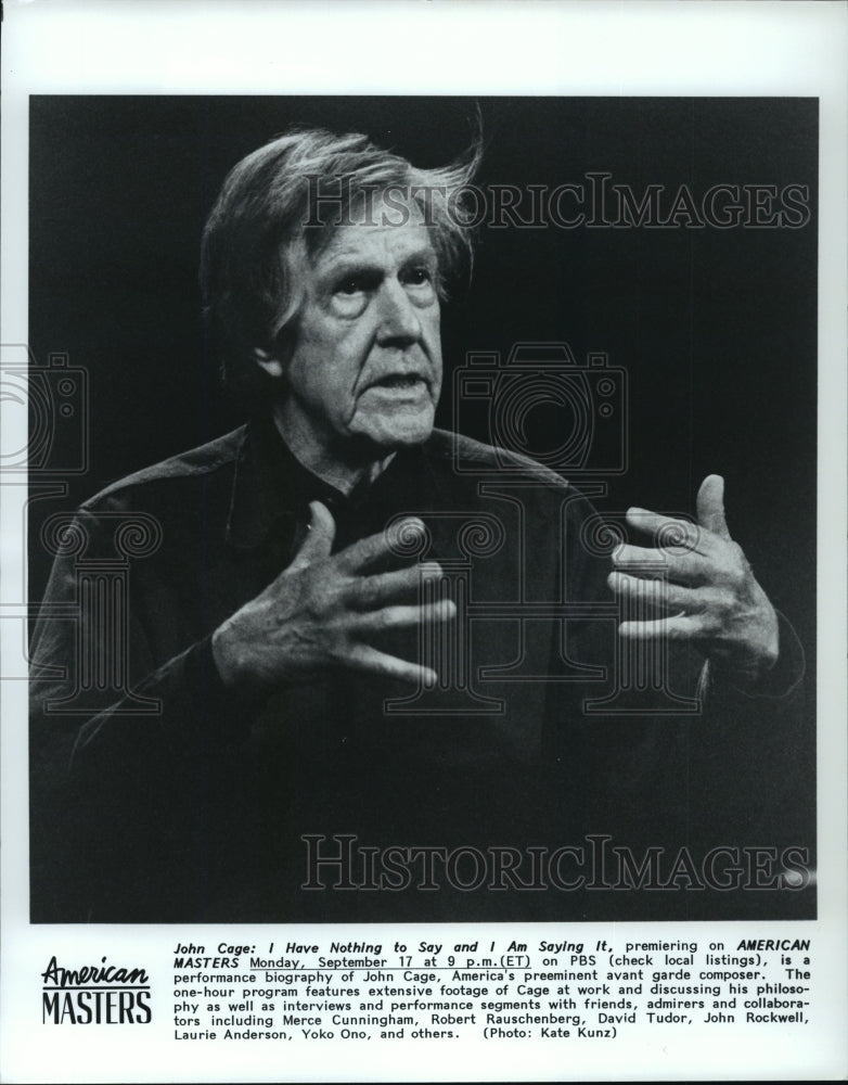 Press Photo John Cage: I Have Nothing to Say and I Am Saying  It - Historic Images