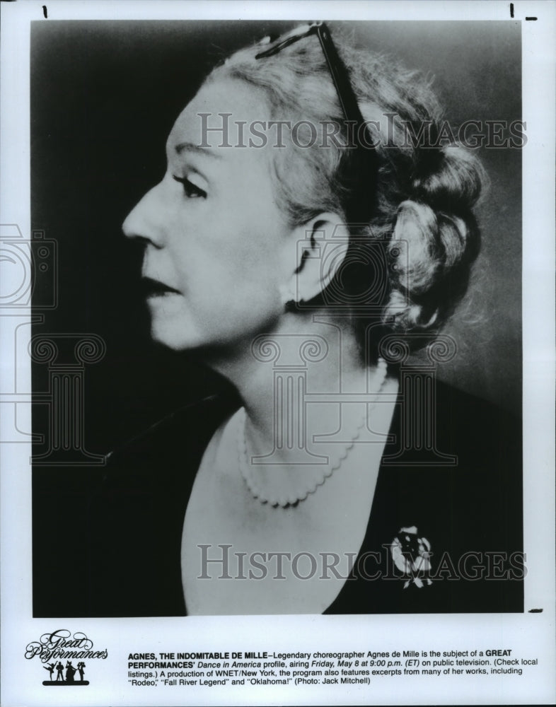 Press Photo Agnes, The Indomitable De Mille - Historic Images