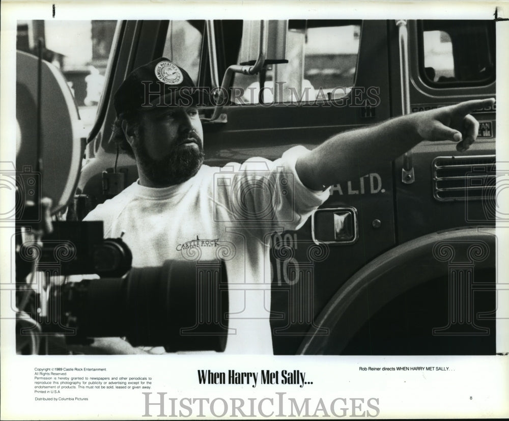 1989 Press Photo Rob Reiner directs When Harry Met Sally - Historic Images