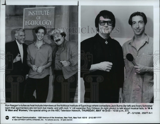 1988 Press Photo Ron Reagan's duties as host in M&W Men and Women on ABC - Historic Images