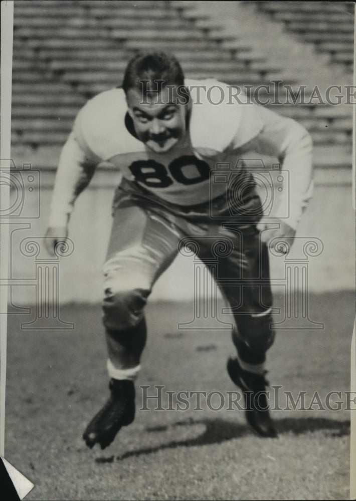 1939 Press Photo Charlie Slagle, Guard for University of North Carolina Football - Historic Images