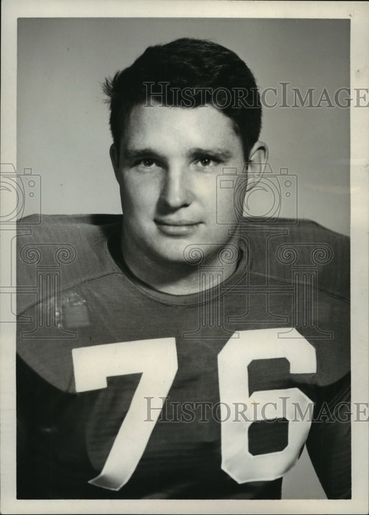 1956 Press Photo Jerry Walker, Texas Technology Senior Tackle, Pampa Texas - Historic Images
