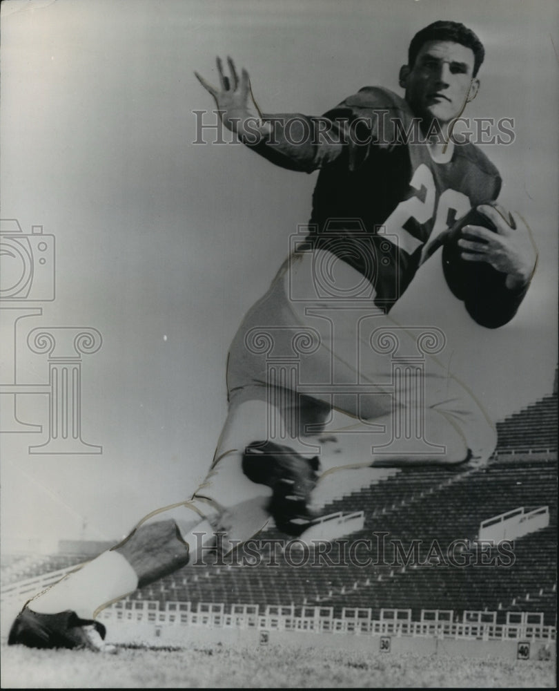 1956 Press Photo Kenneth Wineburg, Texas Christian Halfback Leading Scorer - Historic Images