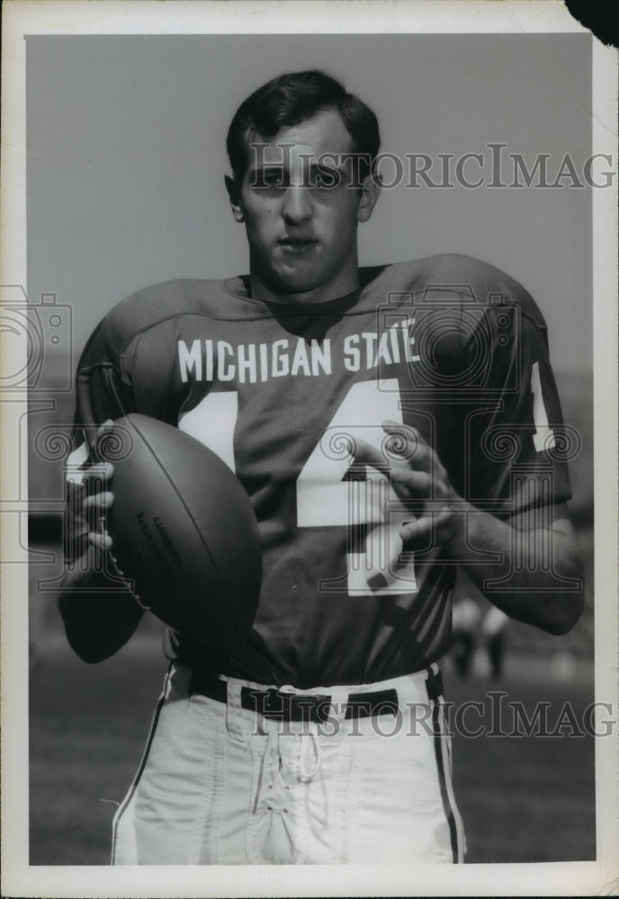 1968 Press Photo Bill Feraco, Quarterback for Michigan State University - Historic Images
