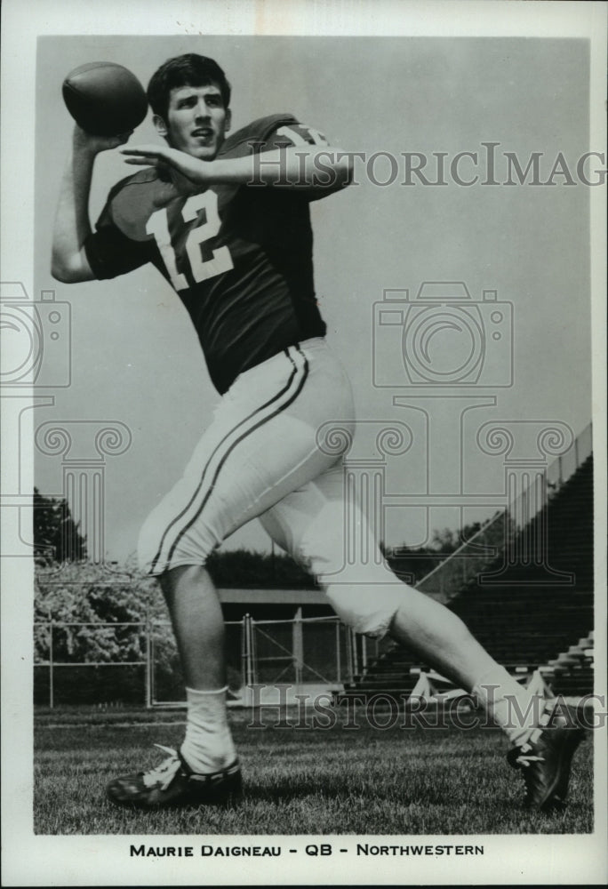 1970 Press Photo Maurie Daigneau, Quarterback for Northwestern - Historic Images