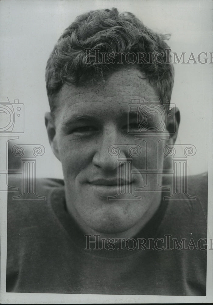 1935 Press Photo Bob Reynolds, Tackle for Stanford University & All American - Historic Images