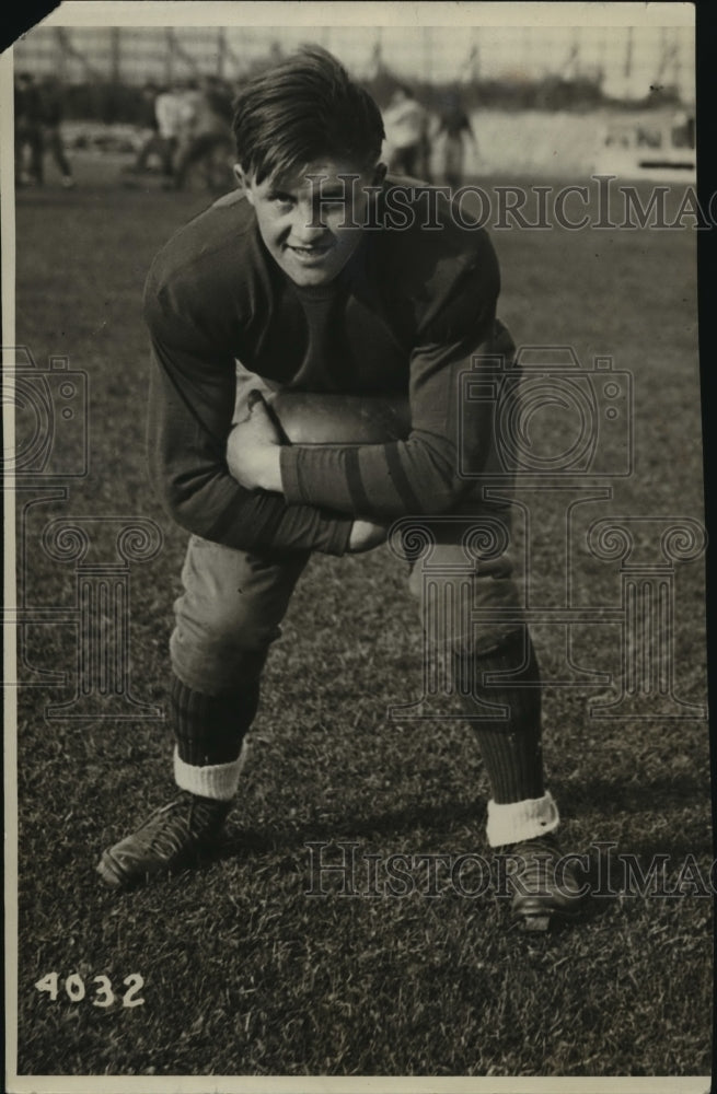 1925 Press Photo Francis Kemp McCormick, Halfback for Marquette - Historic Images