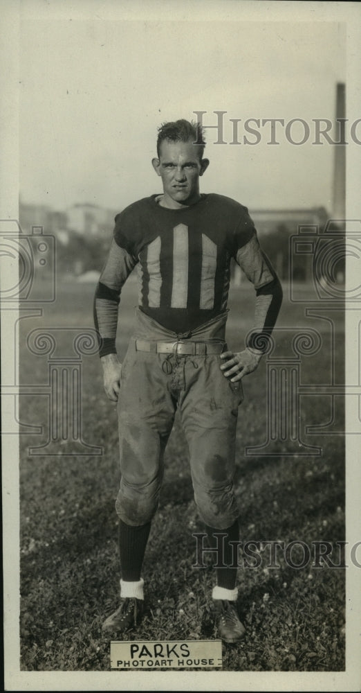 1928 Press Photo Parks, Sophomore Guard for Unidentified Football Team - Historic Images