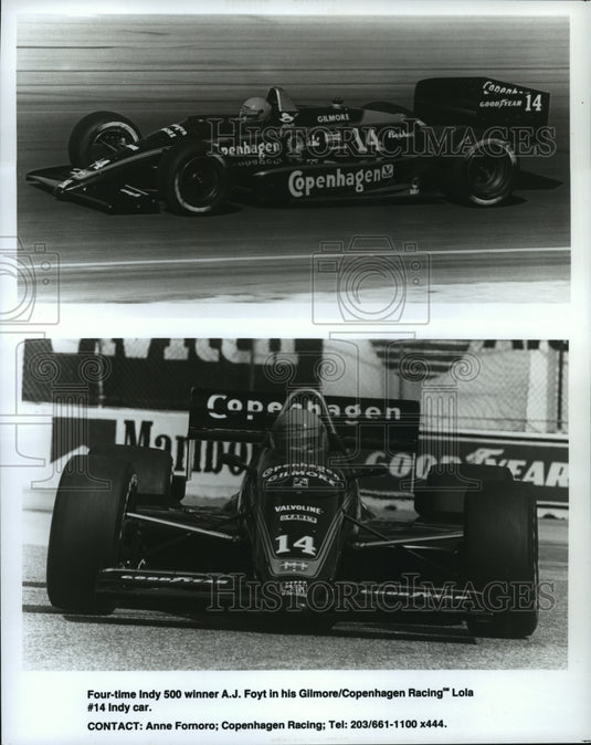 Press Photo A.J. Foyt in his Gilmore Copenhagen Racing Lola