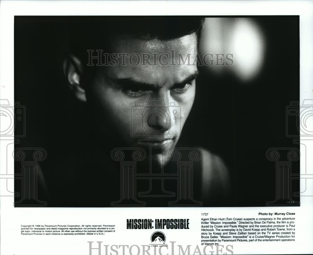 1996 Press Photo Tom Cruise as Agent Ethan Hunt in Mission: Impossible - Historic Images