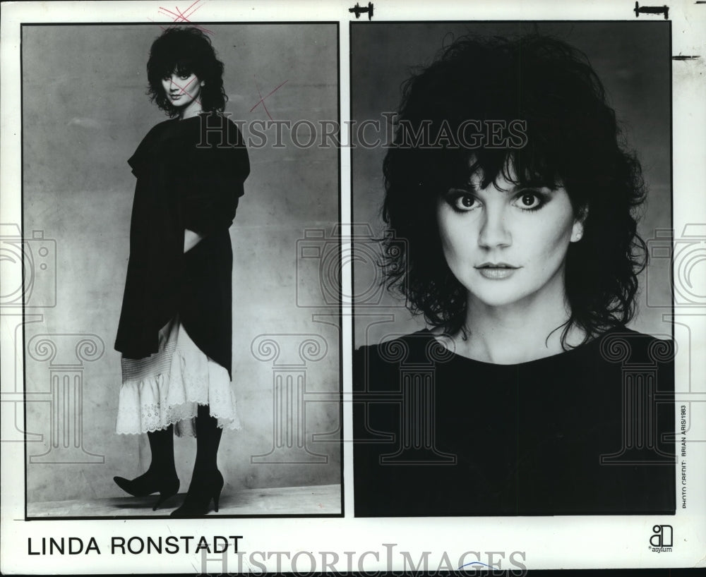 1983 Press Photo Linda Ronstadt, Singer - Historic Images