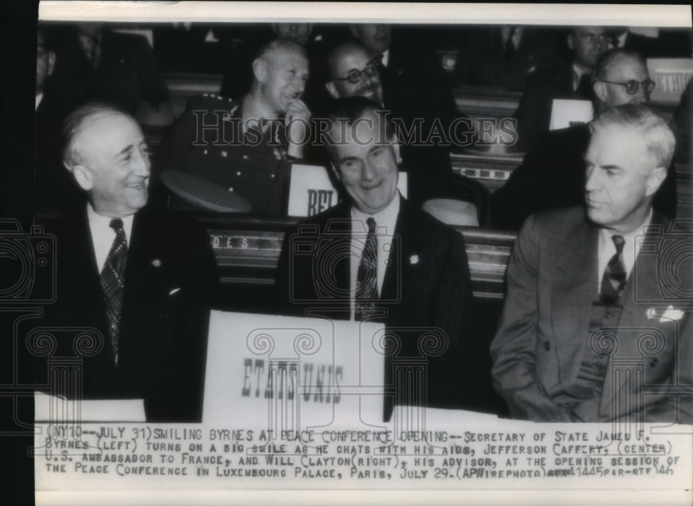 1946 Press Photo 1946 Peace Conference of Allies,Luxembourg Palace, Paris,France - Historic Images