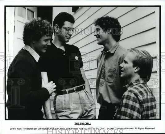 Press Photo LR Tom Berenger,Jeff Goldbium,Kevin Kline & W. Hurt,"The Big Chill" - Historic Images