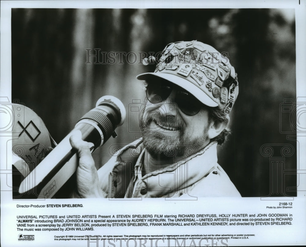 1989 Press Photo Steven Spielberg, Director &amp; Producer of Always - Historic Images