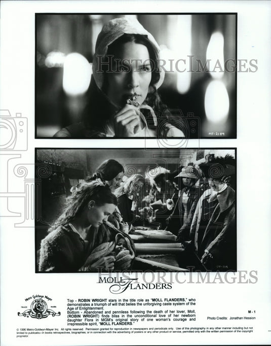 Press Photo Robin Wright as Moll Flanders - Historic Images
