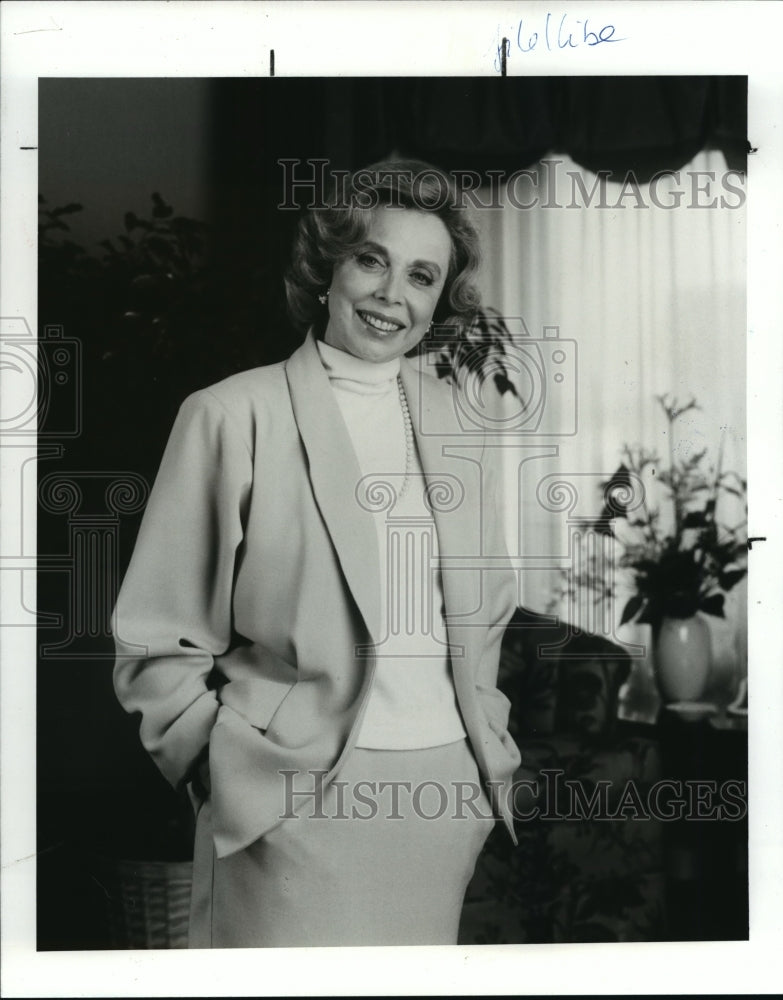 1987 Press Photo Joyce Brothers, Psychologist, TV Personality &amp; Columnist - Historic Images