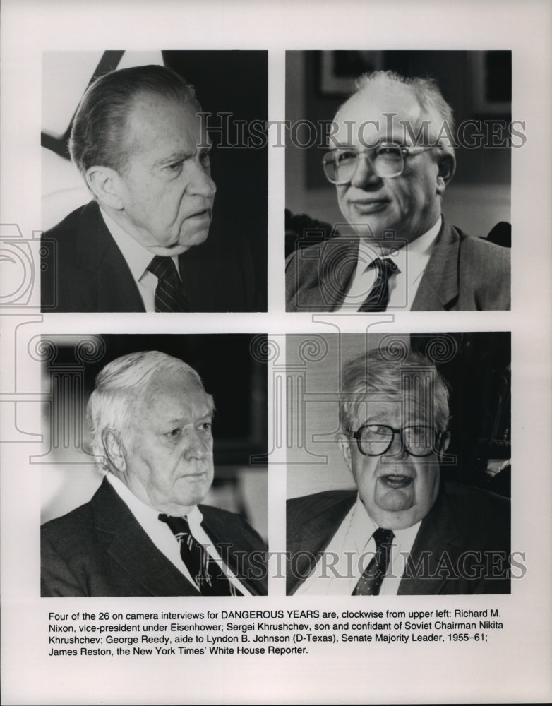 Press Photo Richard Nixon, Sergei Khrushchev, Nikita Khruschev, George Reedy - Historic Images