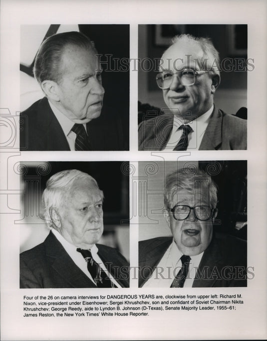 Press Photo Richard Nixon, Sergei Khrushchev, Nikita Khruschev, George Reedy - Historic Images