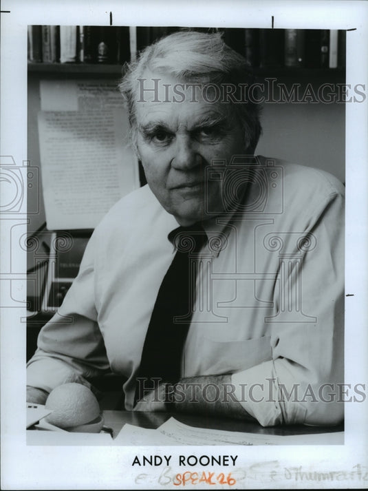 1990 Press Photo Andy Rooney, Radio and Television Writer - cvb76151 - Historic Images