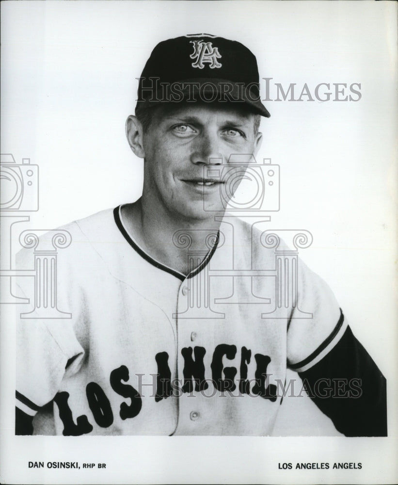 1965 Press Photo Dan Osinski, RHP BR, Los Angeles Angels - cvb76613 - Historic Images