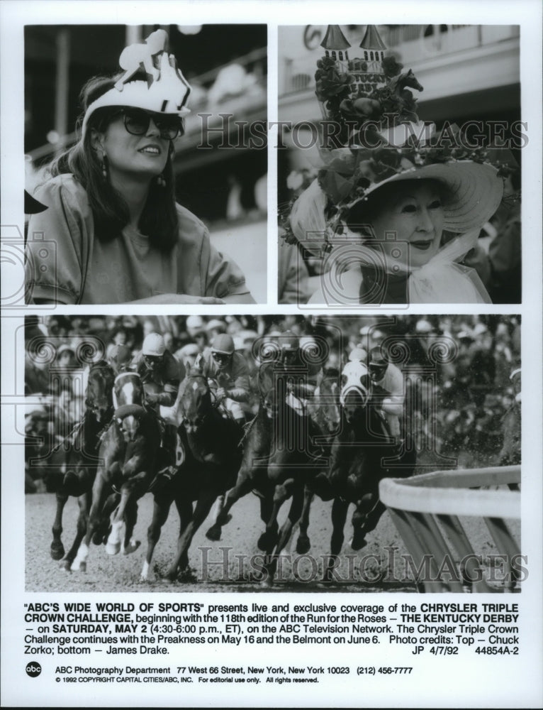 1992 Press Photo Horse Racing-118th Edition Run for the Roses-Kentucky Derby. - Historic Images