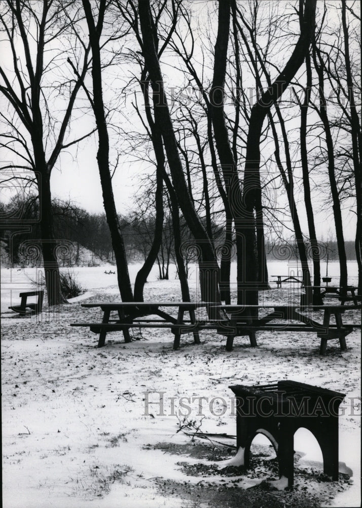 1972 Press Photo Baldwin Wallace Lake, Metropolitan Park Rocky River Reservation - Historic Images