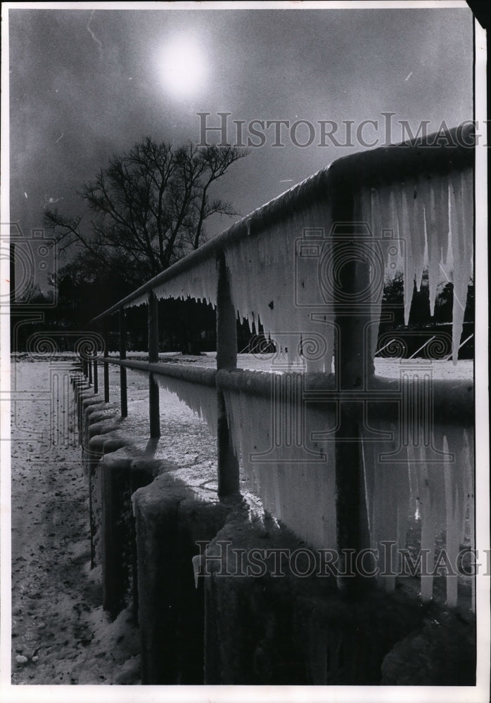 1965 Press Photo Wildhood Park, winter weather scene - Historic Images