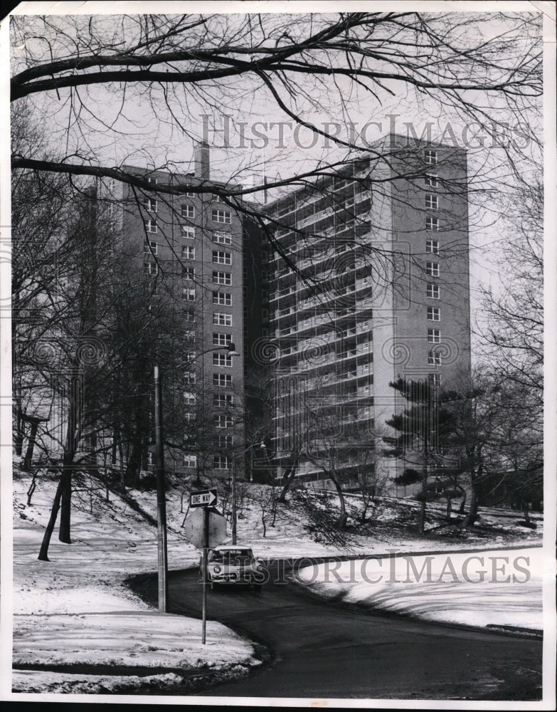 1962 Press Photo Ansel Wade Apartments-Ansel Wade Paqrk from Liberty Boulevard - Historic Images