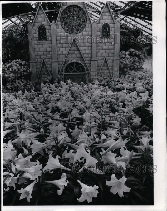 1976 Press Photo Rockefeller Park Greenhouse - Historic Images