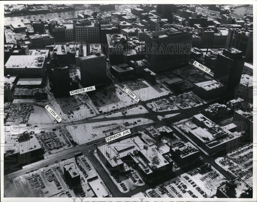 1968 Press Photo E 9-E 13 Chester Superior Downtown Cleveland Ohio - Historic Images