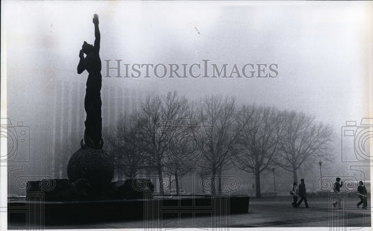 1973 Press Photo Downtown winter weather - Historic Images